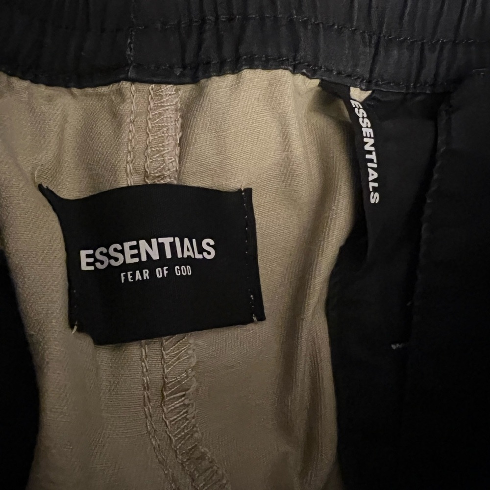 Essentials Tan Cargo Jogger Pants with Drawstring - Picture 3 of 5